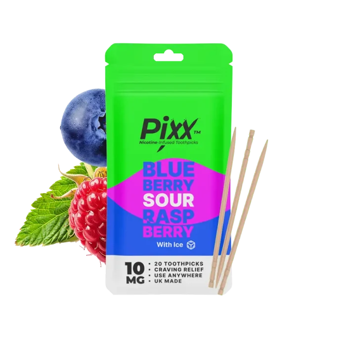 Blueberry Sour Raspberry Flavoured, Nicotine-Infused Toothpicks